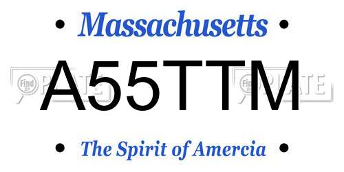 A55TTM Massachusetts License Plate