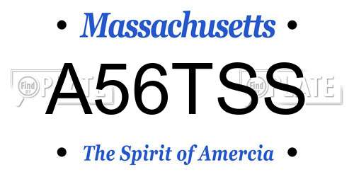 A56TSS Massachusetts License Plate
