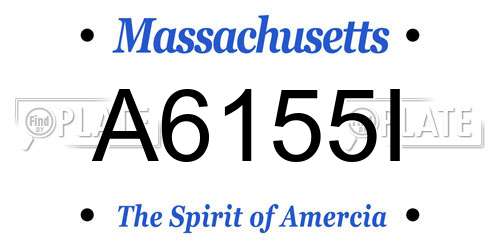 A6155I Massachusetts License Plate