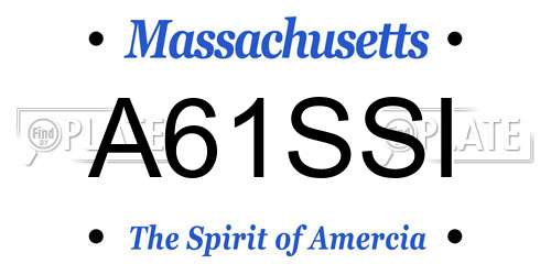 A61SSI Massachusetts License Plate