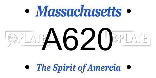 A620 Massachusetts License Plate