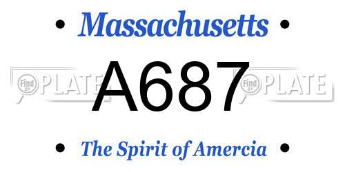 A687 Massachusetts License Plate