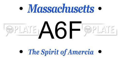 A6F Massachusetts License Plate