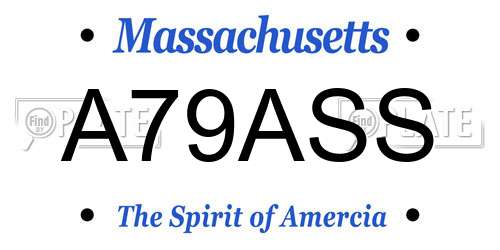 A79ASS Massachusetts License Plate