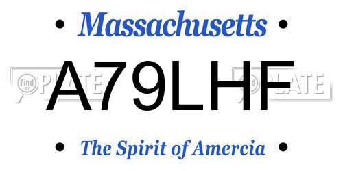A79LHF Massachusetts License Plate