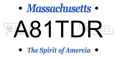 A81TDR Massachusetts License Plate