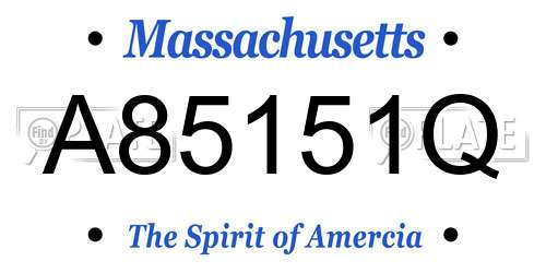 A85151Q Massachusetts License Plate