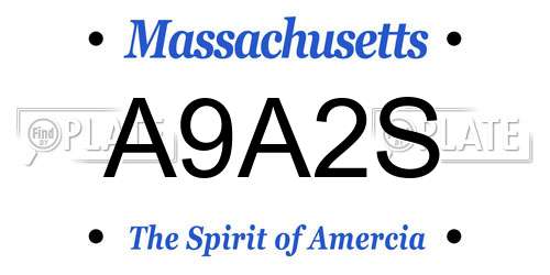 A9A2S Massachusetts License Plate