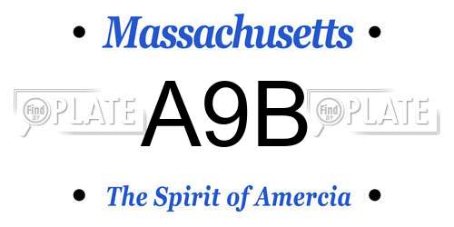 A9B Massachusetts License Plate