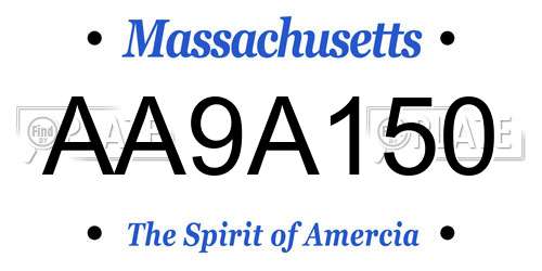 AA9A150 Massachusetts License Plate