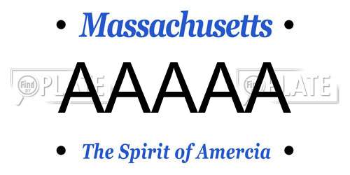 AAAAA Massachusetts License Plate