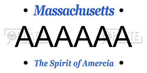 AAAAAA Massachusetts License Plate