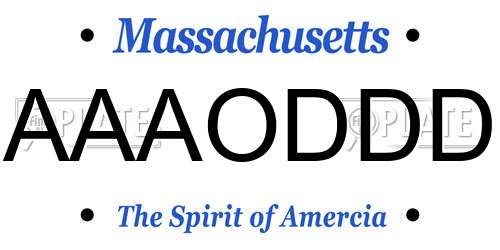 AAAODDD Massachusetts License Plate