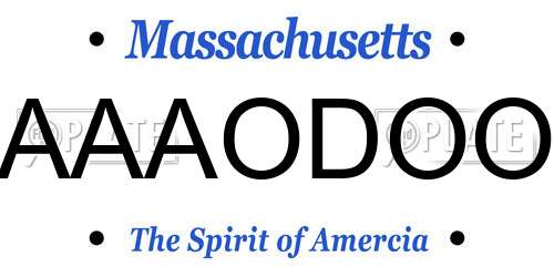 AAAODOO Massachusetts License Plate