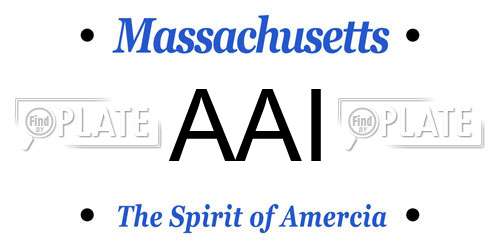 AAI Massachusetts License Plate