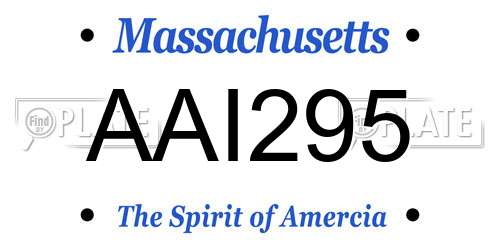 AAI295 Massachusetts License Plate