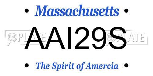 AAI29S Massachusetts License Plate