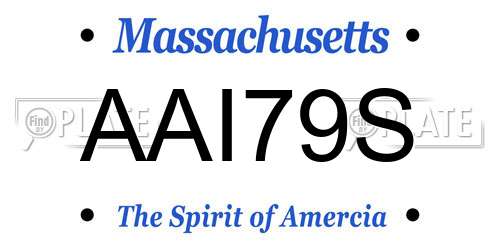 AAI79S Massachusetts License Plate