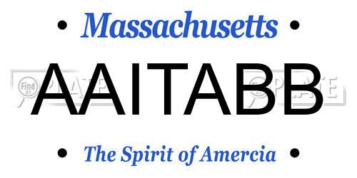 AAITABB Massachusetts License Plate