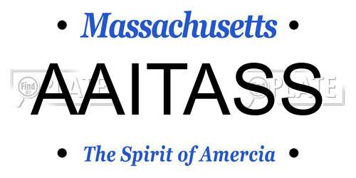 AAITASS Massachusetts License Plate