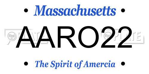AARO22 Massachusetts License Plate