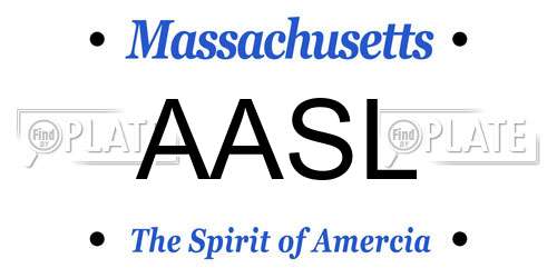 AASL Massachusetts License Plate