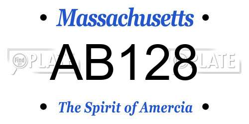 AB128 Massachusetts License Plate