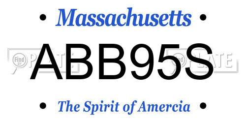 ABB95S Massachusetts License Plate