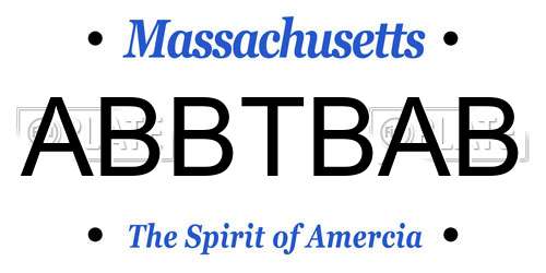 ABBTBAB Massachusetts License Plate