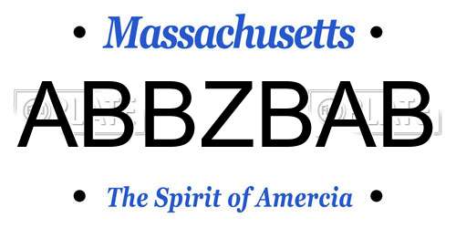 ABBZBAB Massachusetts License Plate