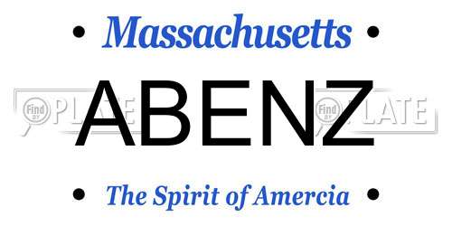 ABENZ Massachusetts License Plate