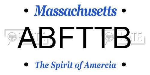 ABFTTB Massachusetts License Plate