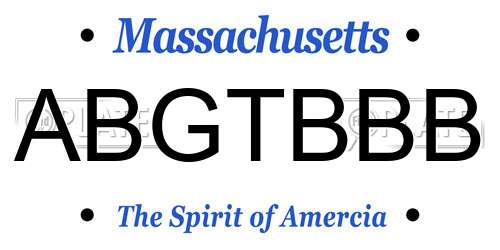 ABGTBBB Massachusetts License Plate
