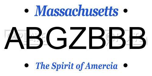 ABGZBBB Massachusetts License Plate