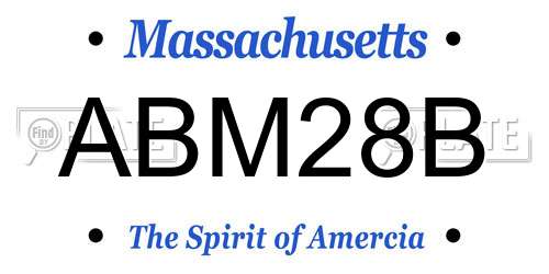 ABM28B Massachusetts License Plate