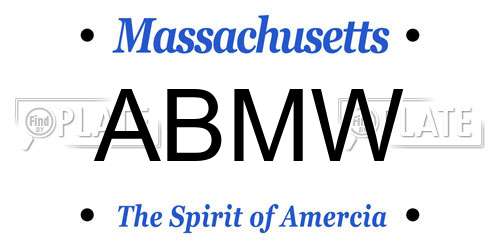 ABMW Massachusetts License Plate