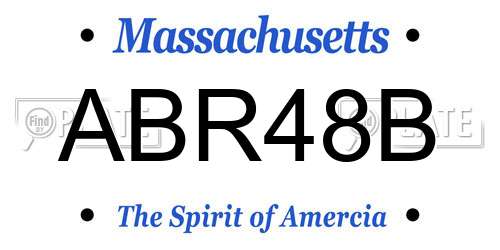 ABR48B Massachusetts License Plate