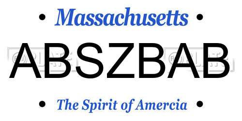 ABSZBAB Massachusetts License Plate