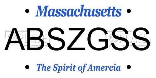 ABSZGSS Massachusetts License Plate
