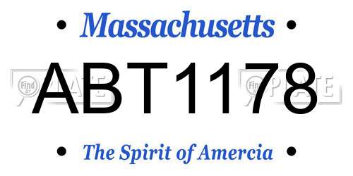 ABT1178 Massachusetts License Plate