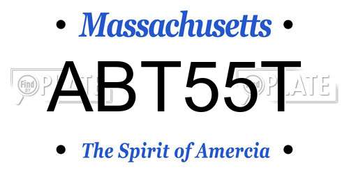ABT55T Massachusetts License Plate