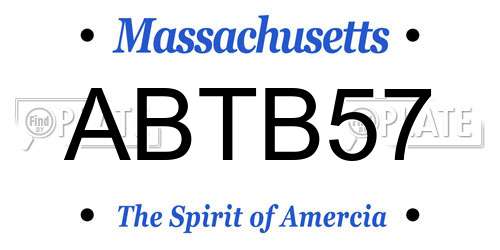 ABTB57 Massachusetts License Plate