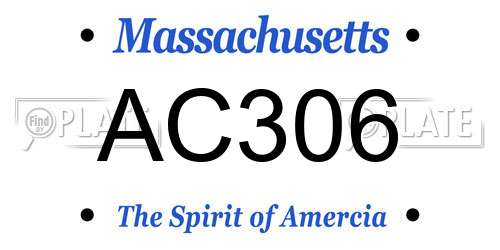 AC306 Massachusetts License Plate