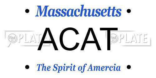 ACAT Massachusetts License Plate