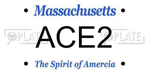 ACE2 Massachusetts License Plate
