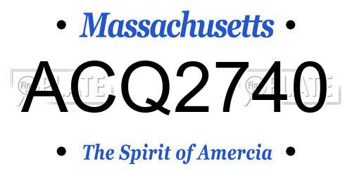 ACQ2740 Massachusetts License Plate