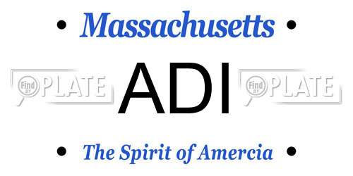 ADI Massachusetts License Plate