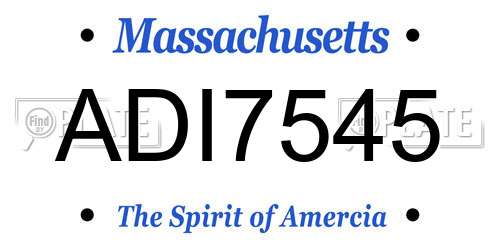 ADI7545 Massachusetts License Plate