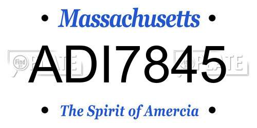 ADI7845 Massachusetts License Plate