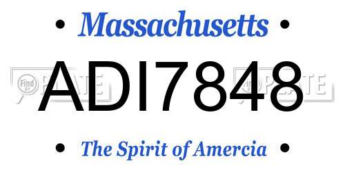 ADI7848 Massachusetts License Plate